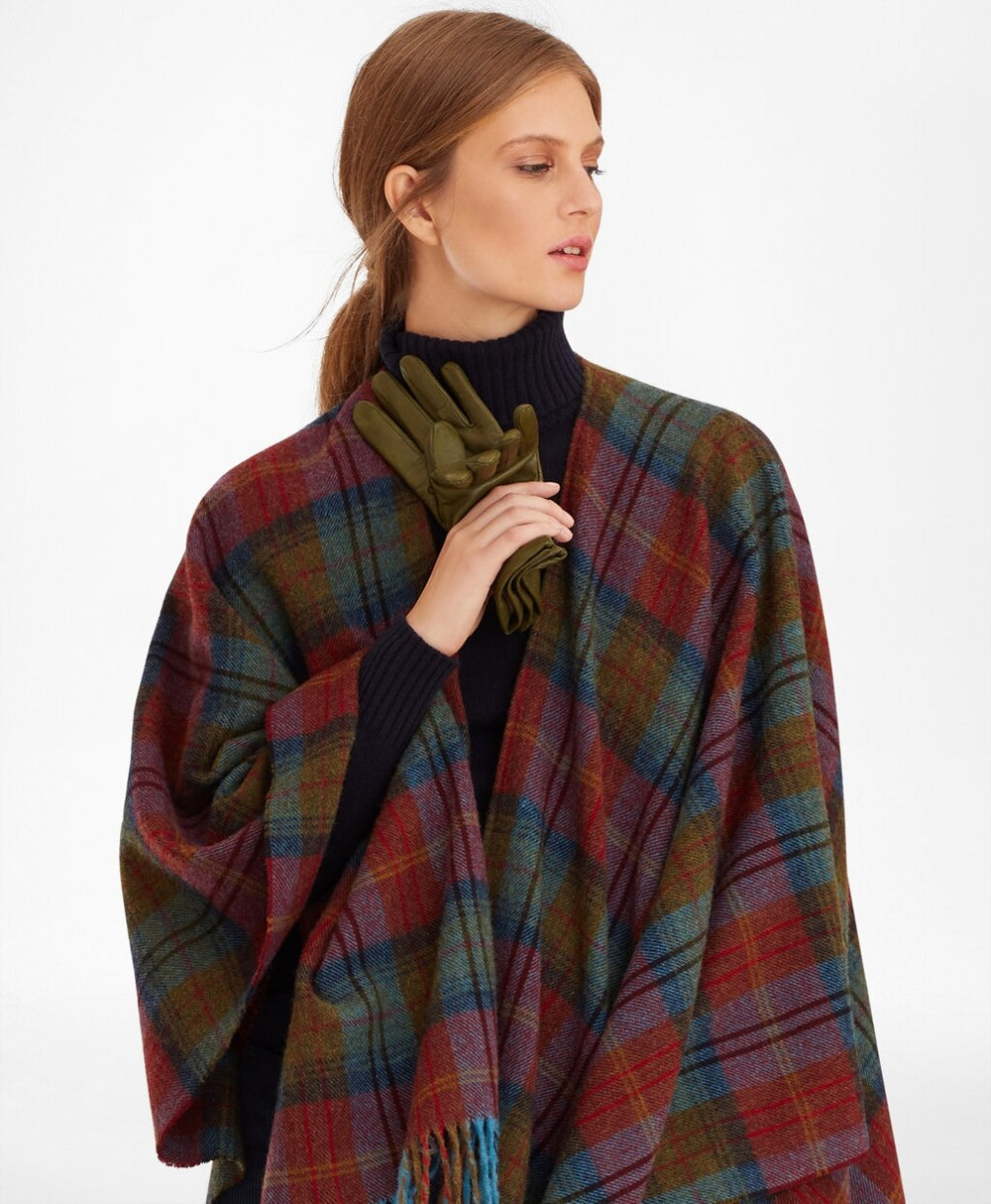 Brooks Brothers Women Tartan Wool Ruana