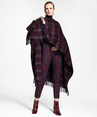 Brooks Brothers Women Tartan Wool Ruana