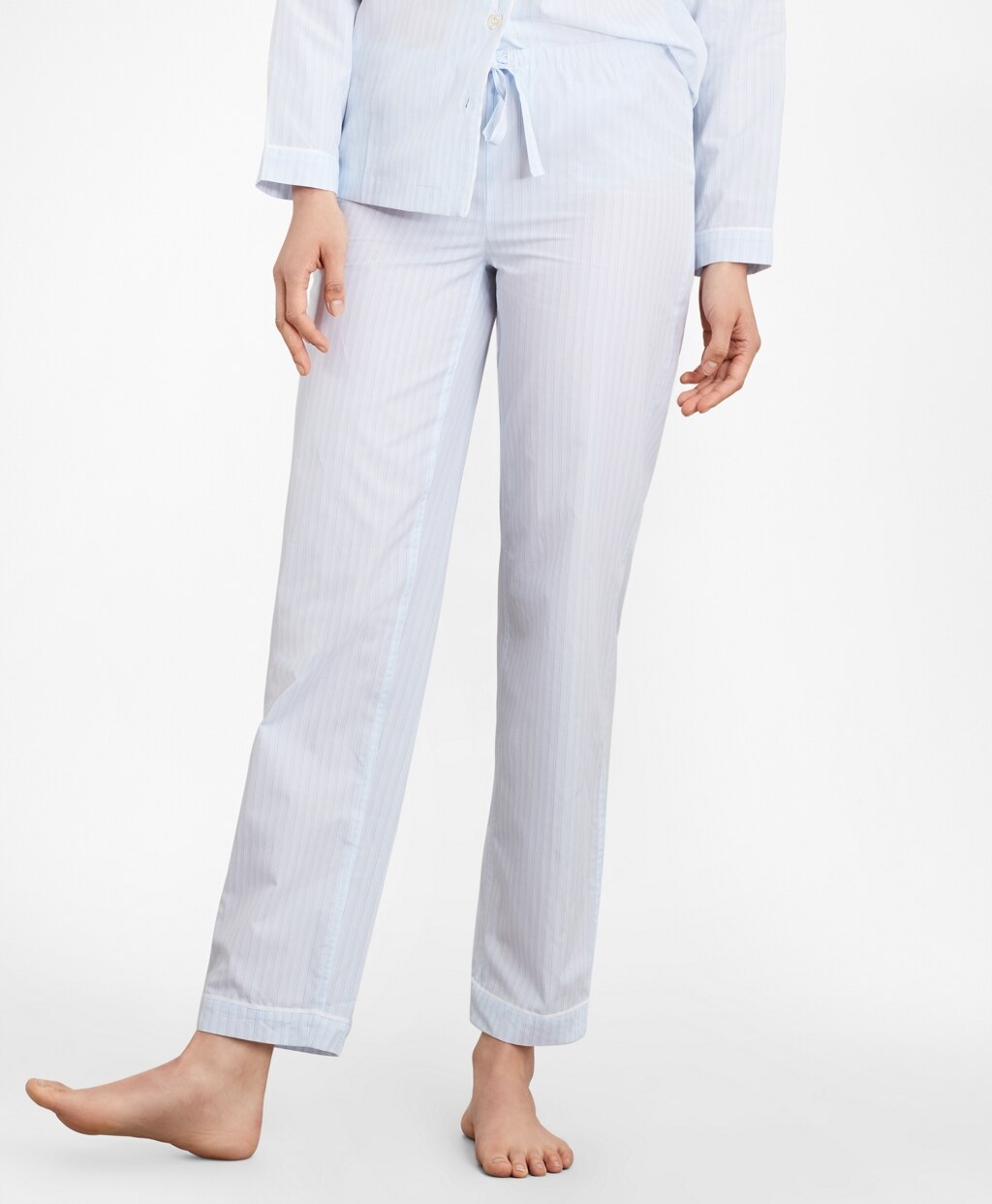 Brooks Brothers Women Striped Cotton Poplin Pajama Set