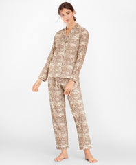 Brooks Brothers Women Floral-Print Supima® Cotton Poplin Pajama Set