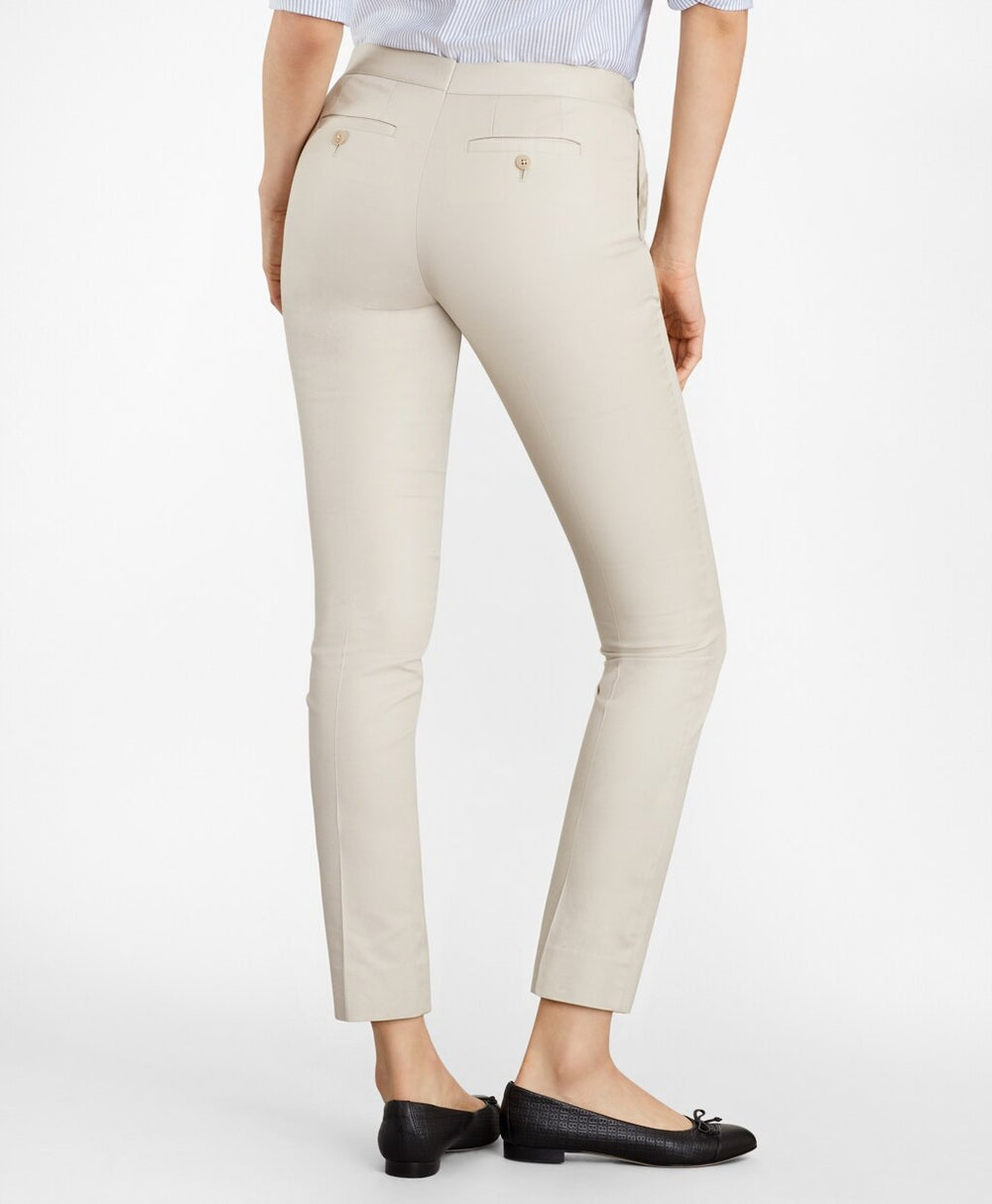 Brooks Brothers Women Flat-Front Stretch Advantage Chino® Pants