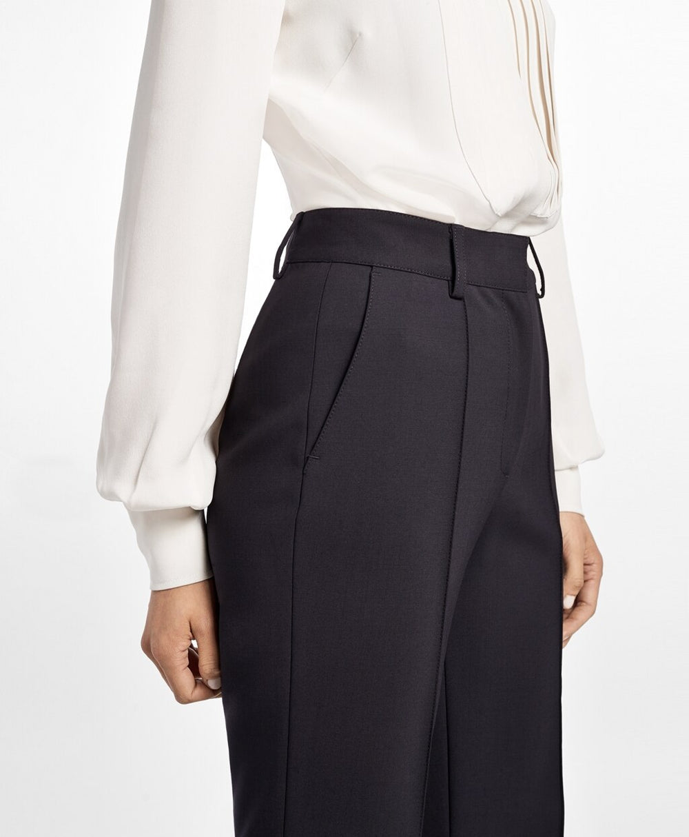 Brooks Brothers Women Cuffed Wide-Leg Tuxedo Pants