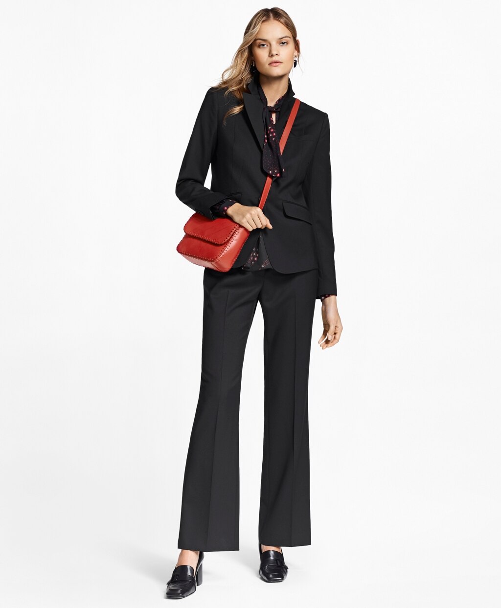 Brooks Brothers Women Wool Wide-Leg Pants
