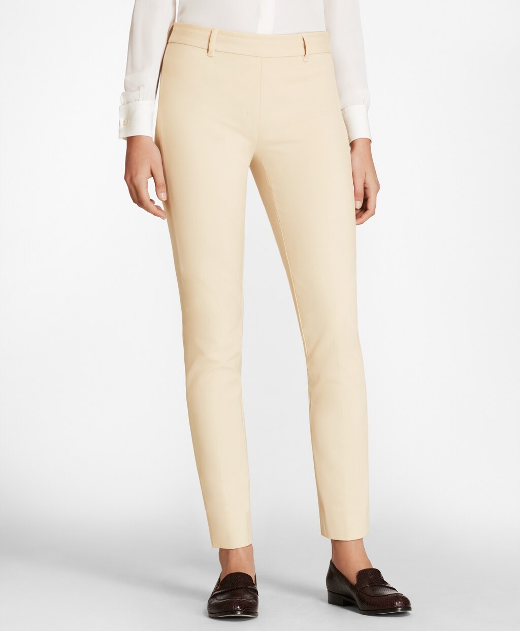 Brooks Brothers Women Stretch-Cotton Twill Ankle Pants
