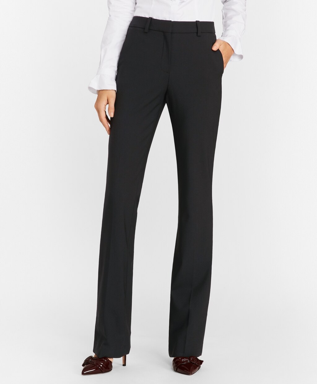 Brooks Brothers Women Stretch-Wool Crepe Tuxedo Pants