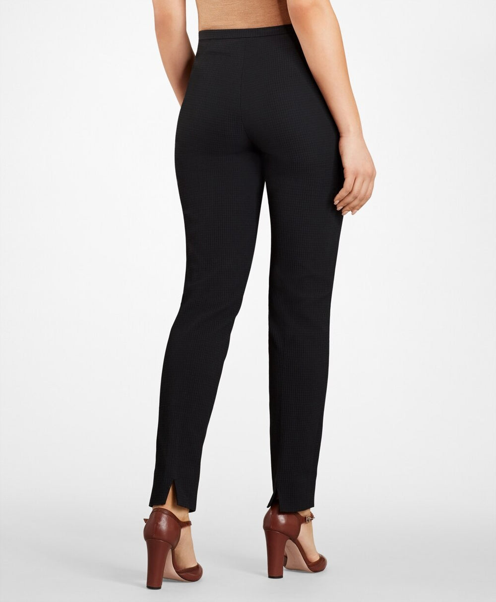 Brooks Brothers Women Stretch-Cotton Jacquard Pants