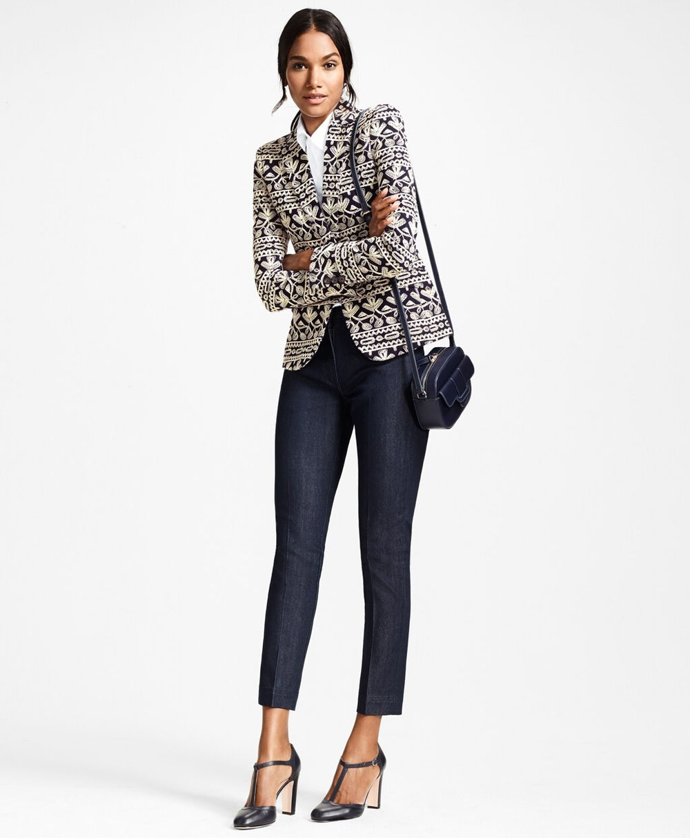 Brooks Brothers Women Slim-Fit Denim Pants