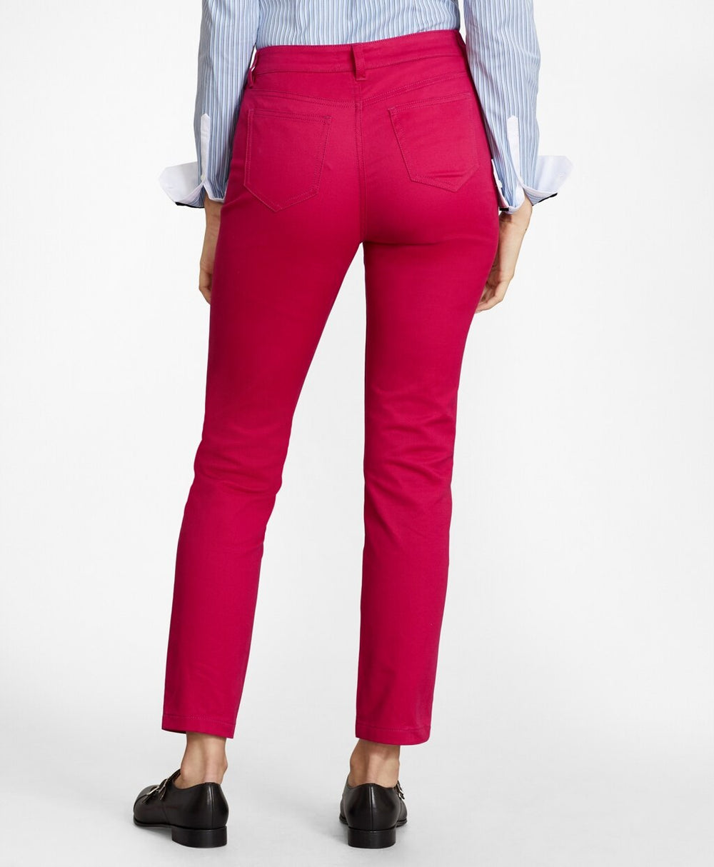 Brooks Brothers Women Stretch Supima® Cotton Five-Pocket Pants