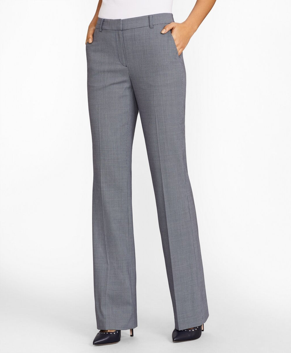 Brooks Brothers Women Houndstooth BrooksCool® Merino Wool Pants