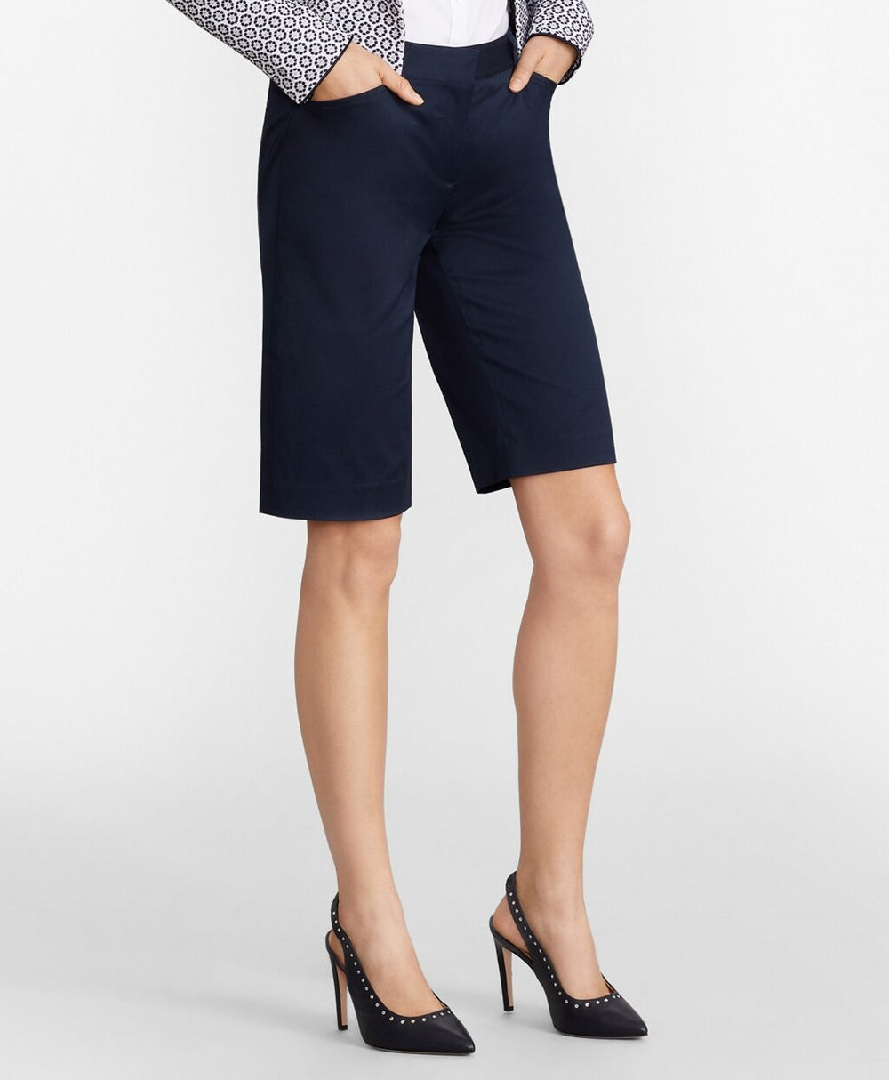 Brooks Brothers Women Stretch Cotton Twill Bermuda Shorts