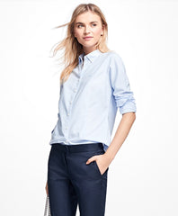 Brooks Brothers Women Non-Iron Tailored-Fit Supima® Cotton Dress Shirt