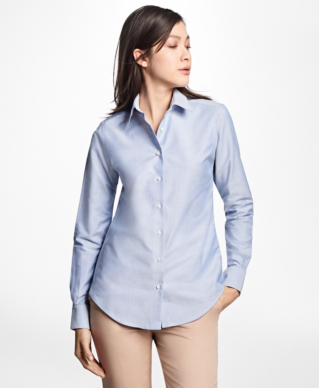 Brooks Brothers Women Classic-Fit Supima® Cotton Oxford Forward-Point Shirt