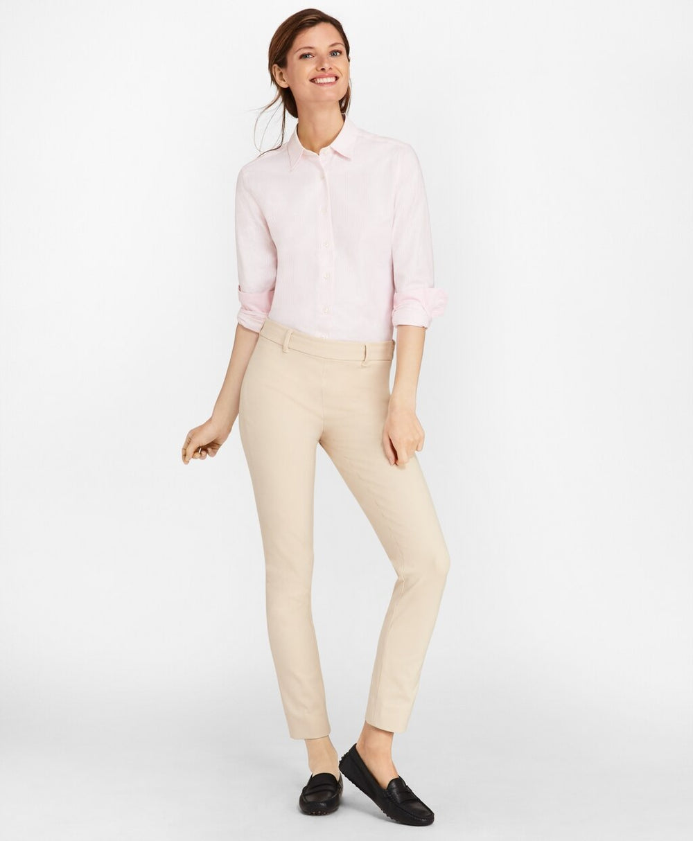 Brooks Brothers Women Classic-Fit Supima® Cotton Oxford Stripe Forward-Point Shirt