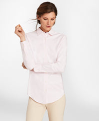 Brooks Brothers Women Classic-Fit Supima® Cotton Oxford Stripe Forward-Point Shirt