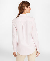 Brooks Brothers Women Classic-Fit Supima® Cotton Oxford Stripe Forward-Point Shirt