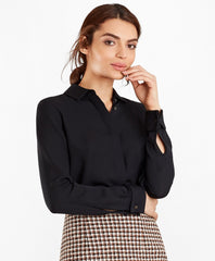 Brooks Brothers Women Silk Georgette French Cuff Shirt