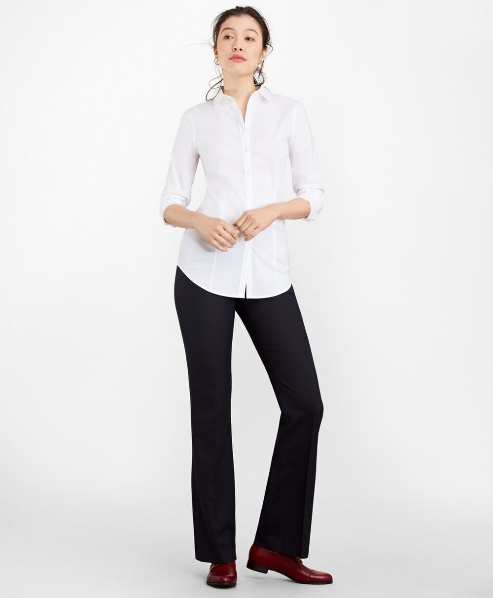 Brooks Brothers Women Tailored-Fit Performance Non-Iron COOLMAX® Poplin Shirt