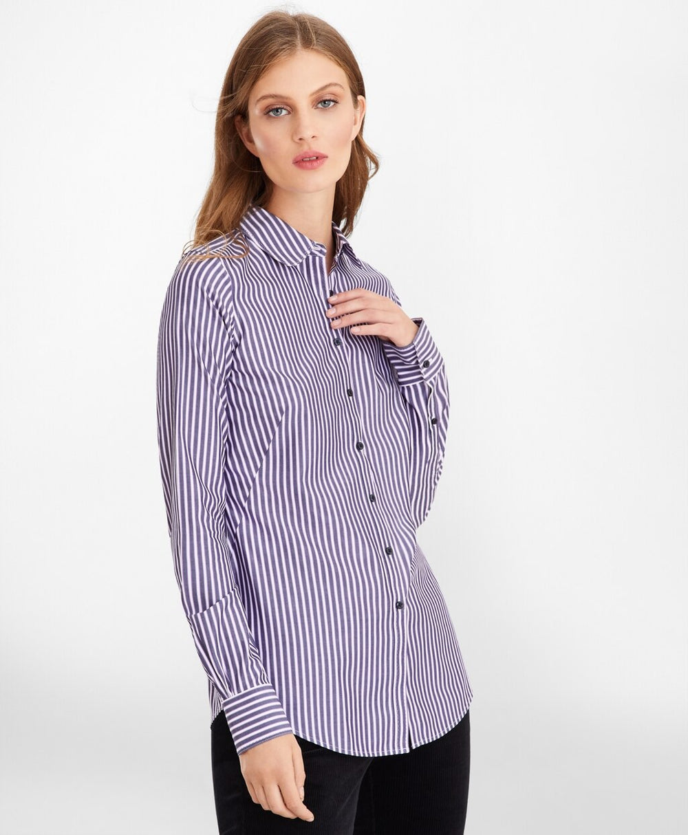 Brooks Brothers Women Non-Iron Striped Supima® Cotton Fitted Shirt