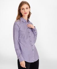 Brooks Brothers Women Non-Iron Striped Supima® Cotton Fitted Shirt