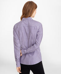Brooks Brothers Women Non-Iron Striped Supima® Cotton Fitted Shirt