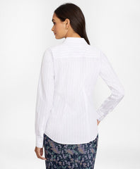 Brooks Brothers Women Non-Iron Striped Supima® Cotton Fitted Shirt