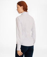 Brooks Brothers Women Non-Iron Striped Supima® Cotton Ruffle-Collar Blouse
