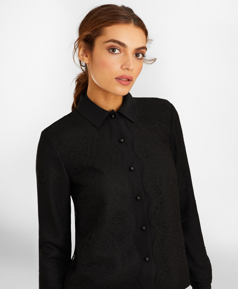 Brooks Brothers Women Lace & Satin Blouse