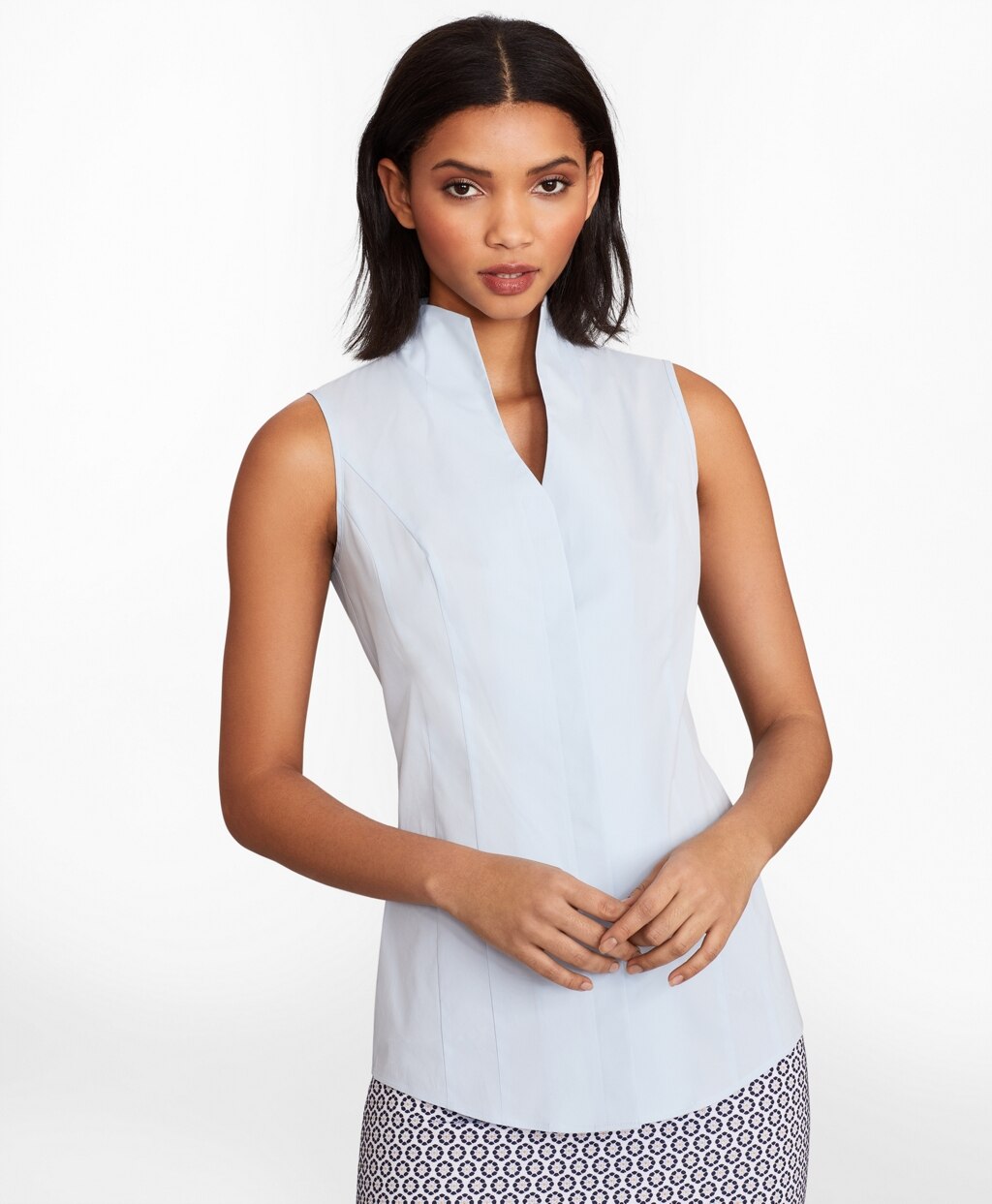 Brooks Brothers Women Non-Iron Poplin Sleeveless Blouse