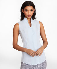 Brooks Brothers Women Non-Iron Poplin Sleeveless Blouse
