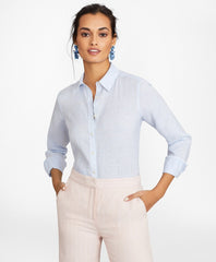 Brooks Brothers Women Gingham Irish Linen Tunic