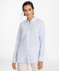 Brooks Brothers Women Gingham Irish Linen Tunic