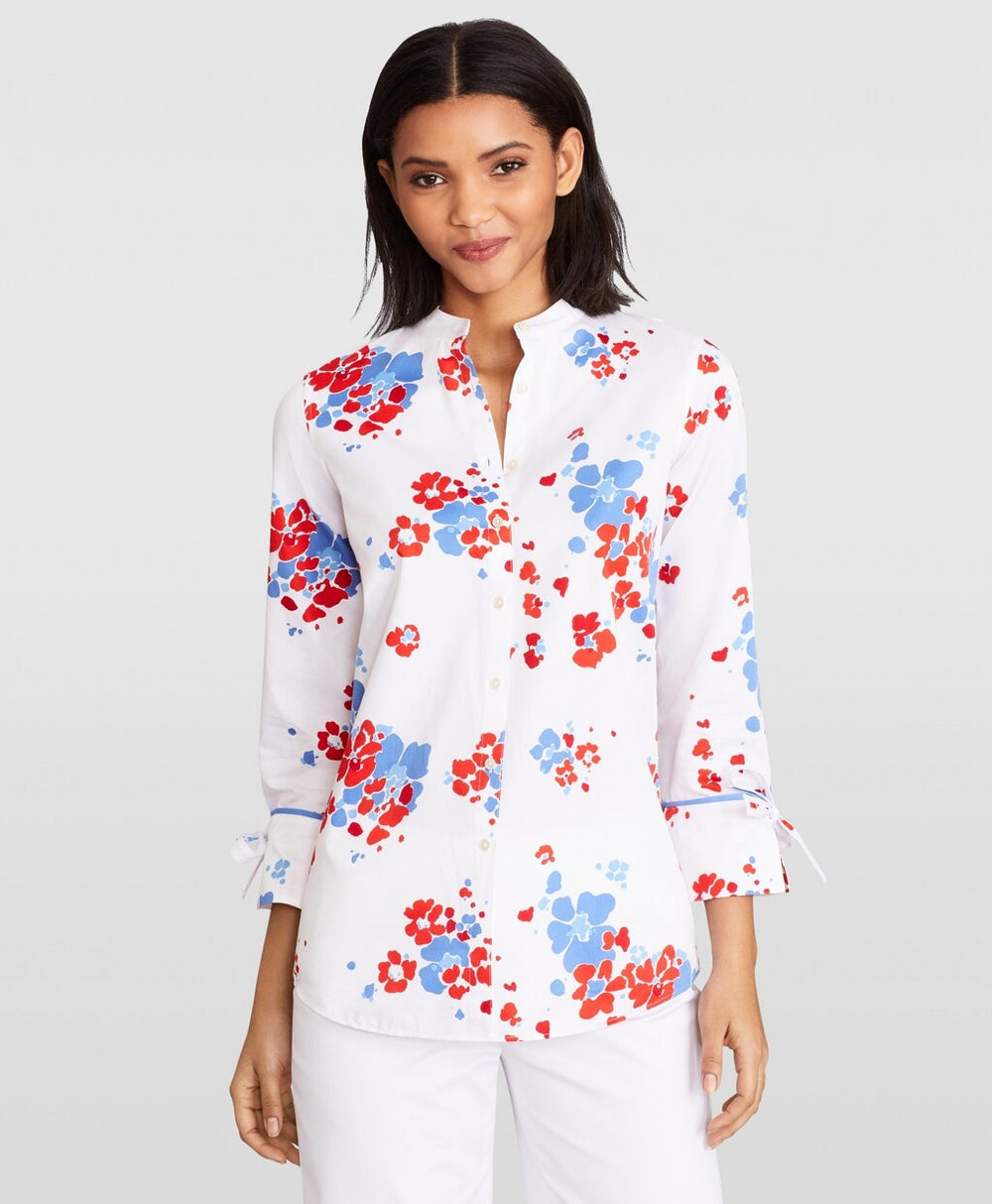 Brooks Brothers Women Floral-Print Supima® Cotton Sateen Tunic