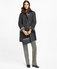 Brooks Brothers Women Shearling Cocoon Coat
