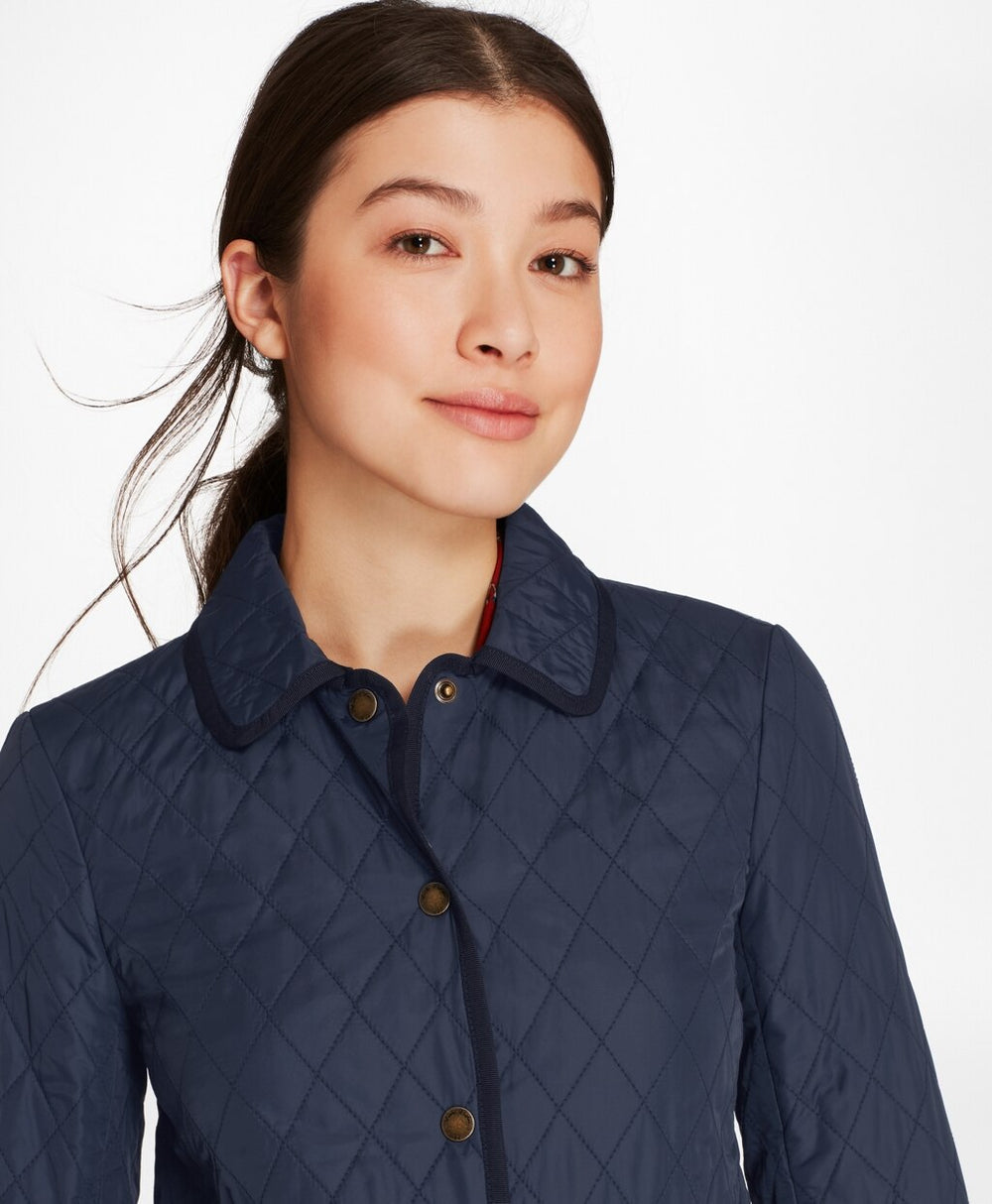 Brooks Brothers Women Water-Repellent Diamond-Quilted Car Coat