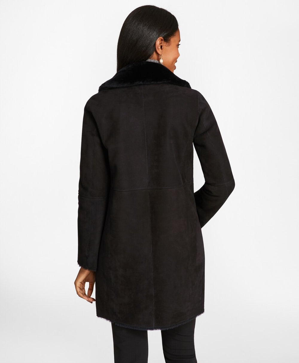 Brooks Brothers Women Shearling Cocoon Coat