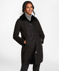 Brooks Brothers Women Shearling Cocoon Coat
