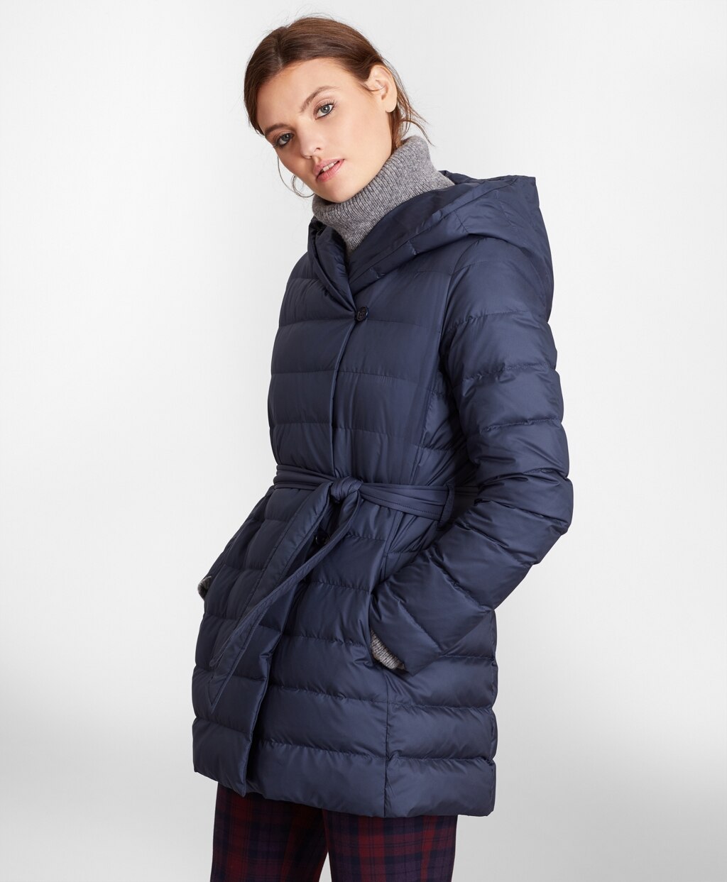 Brooks Brothers Women Water-Repellent Down-Filled Wrap Coat