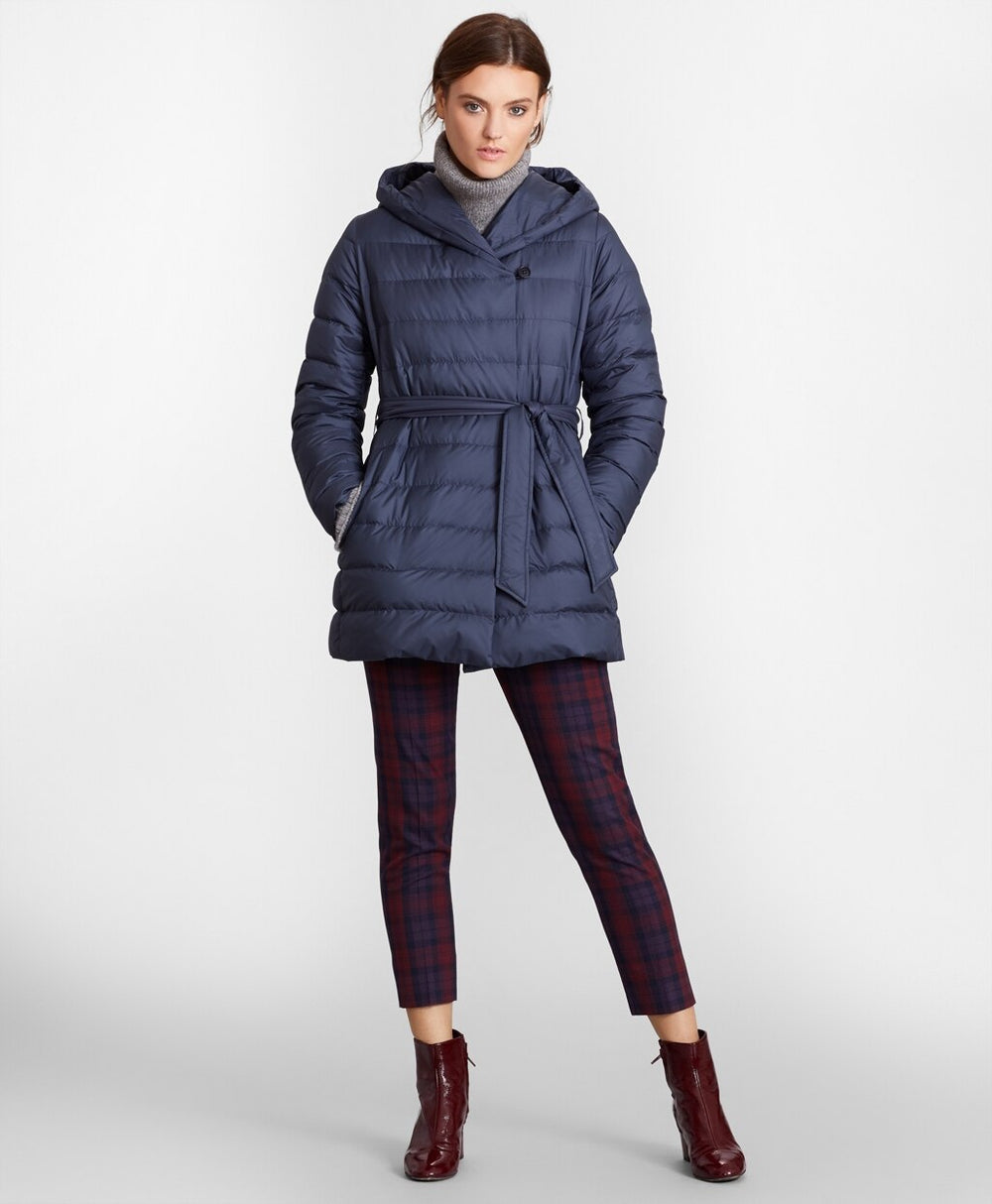 Brooks Brothers Women Water-Repellent Down-Filled Wrap Coat