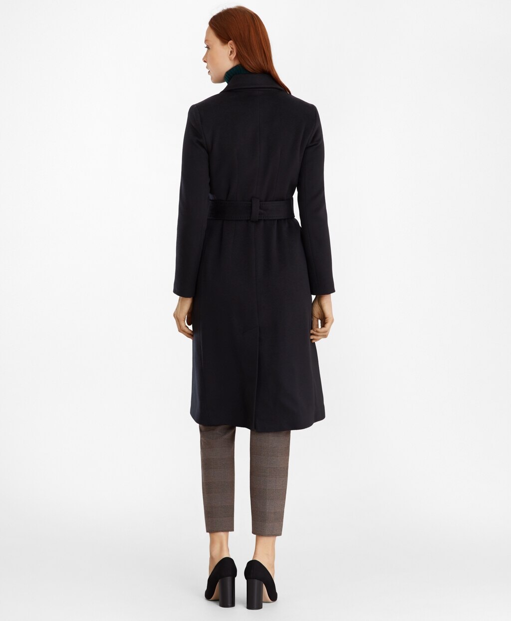 Brooks Brothers Women Brushed Wool Twill Wrap Coat