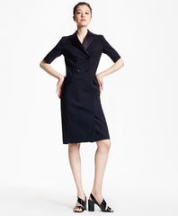 Brooks Brothers Women Double-Breasted Tuxedo Dress
