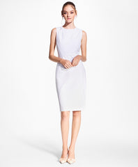 Brooks Brothers Women Stretch-Cotton Jacquard Sheath