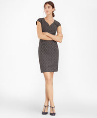 Brooks Brothers Women Floral Jacquard Sheath Dress