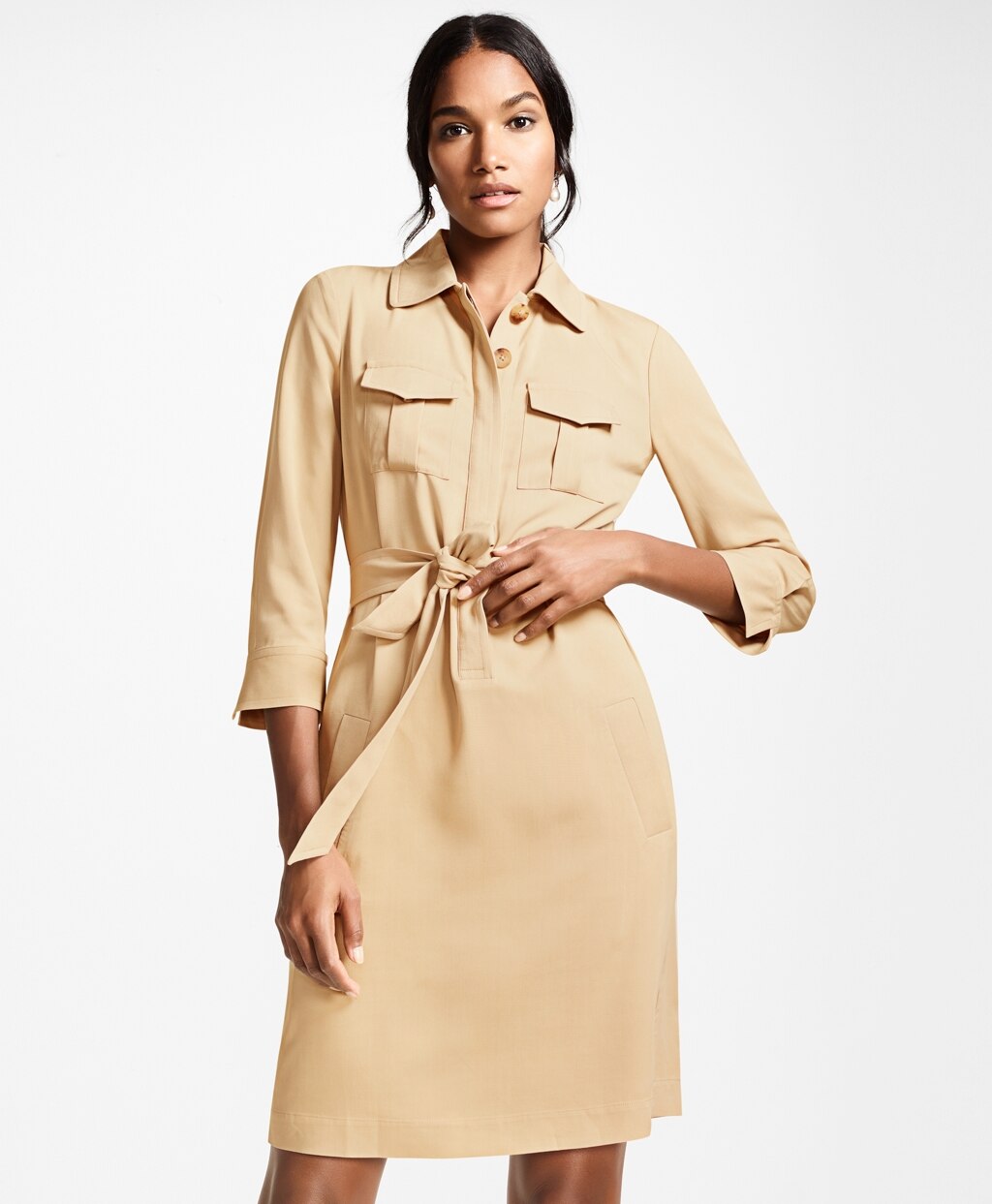 Brooks Brothers Women Twill Shirt Dress