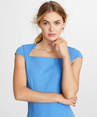 Brooks Brothers Women Ponte Knit Cap-Sleeve Sheath Dress