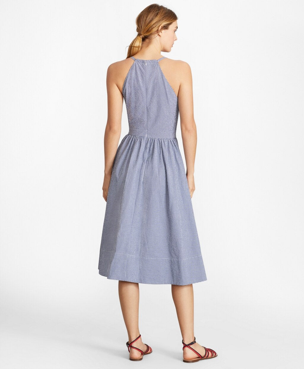Brooks Brothers Women Gingham Seersucker Dress