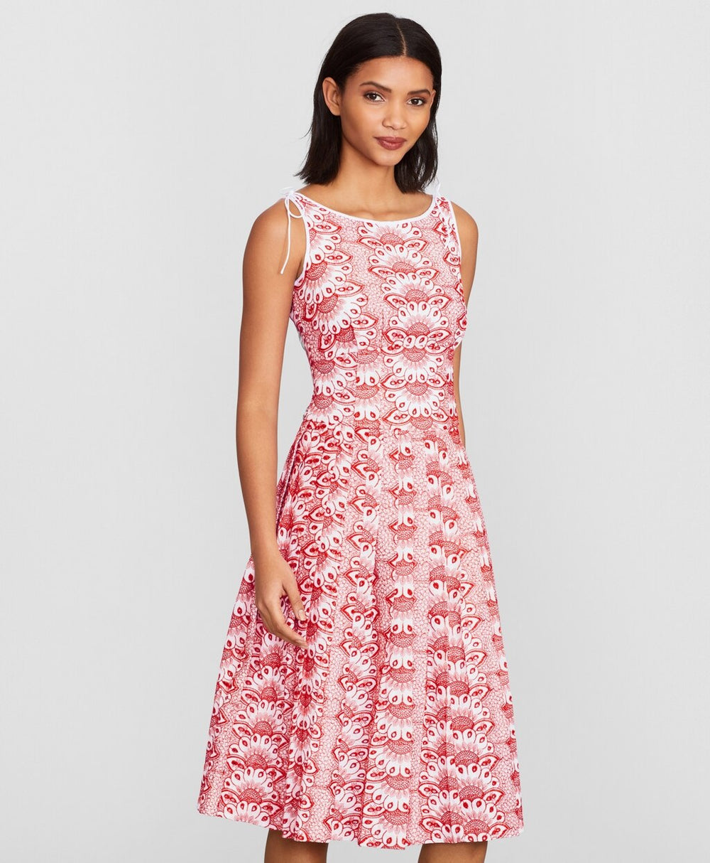 Brooks Brothers Women Floral-Embroidered Dress
