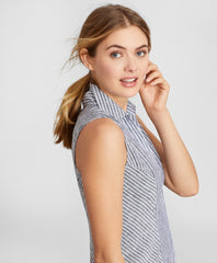 Brooks Brothers Women Striped Linen Shirt Dress