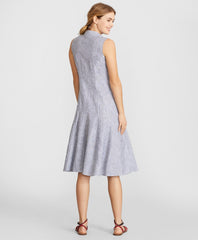 Brooks Brothers Women Striped Linen Shirt Dress