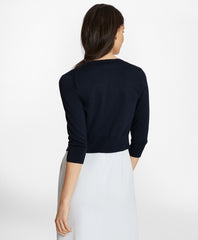 Brooks Brothers Women Supima® Cotton Cropped Cardigan