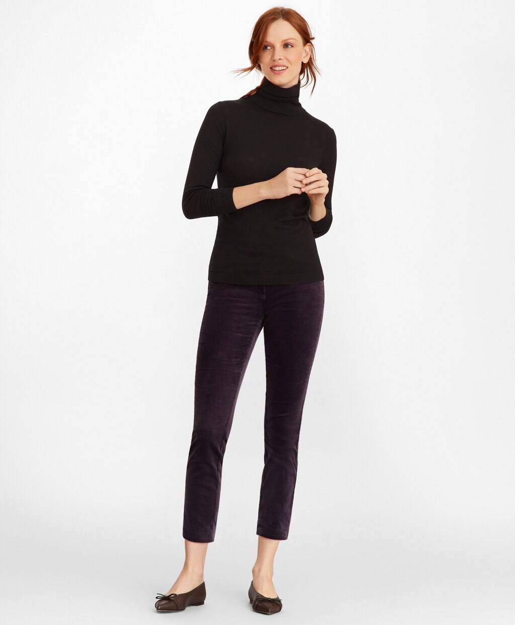 Brooks Brothers Women Merino Wool Turtleneck Sweater